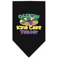 Mirage Pet Products King Cake Taster Screen Print Mardi Gras BandanaBlack Small 66-445 SMBK